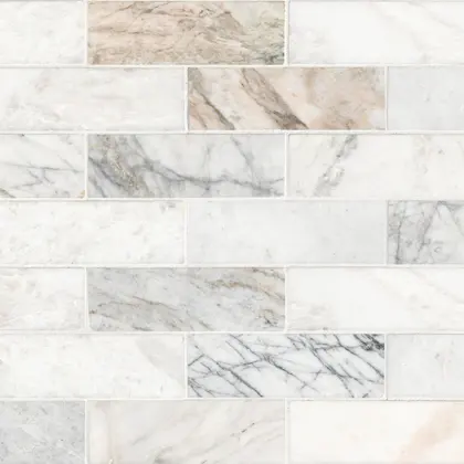 Arabescato Venato White backsplash tile