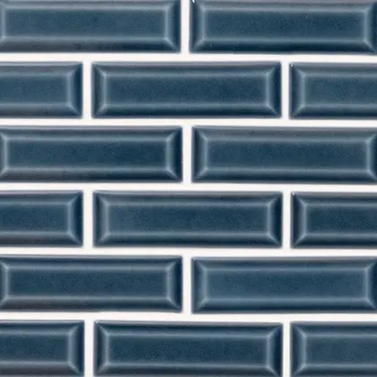 Bay Blue 2x6 Beveled backsplash tile