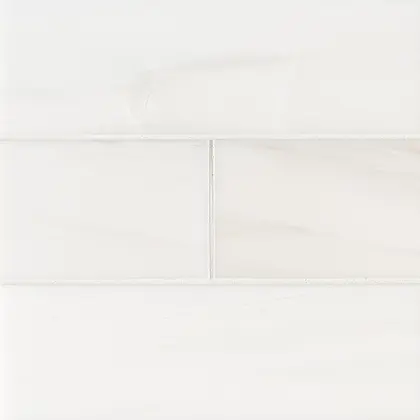 Bianco Dolomite Subway Tile 4x12 Polished backsplash tile