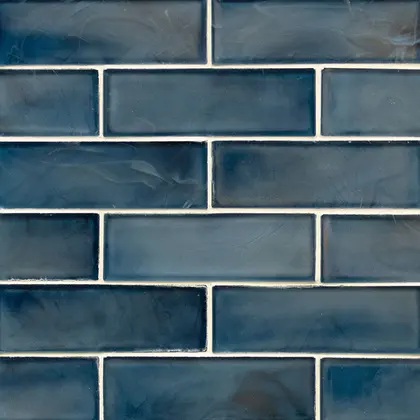 Blue Shimmer Glass backsplash tile