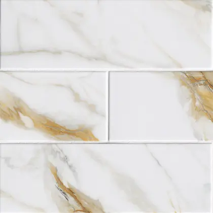 Calacatta Gold Matte Subway Tile 4x12 backsplash tile