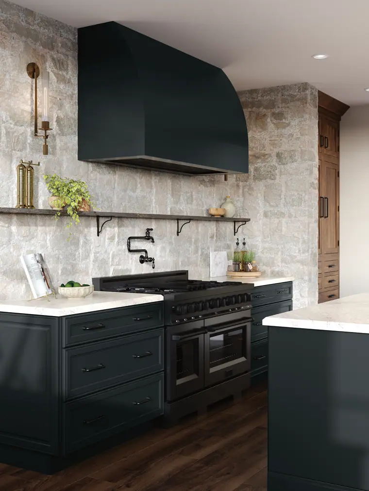 Dark hood stone range