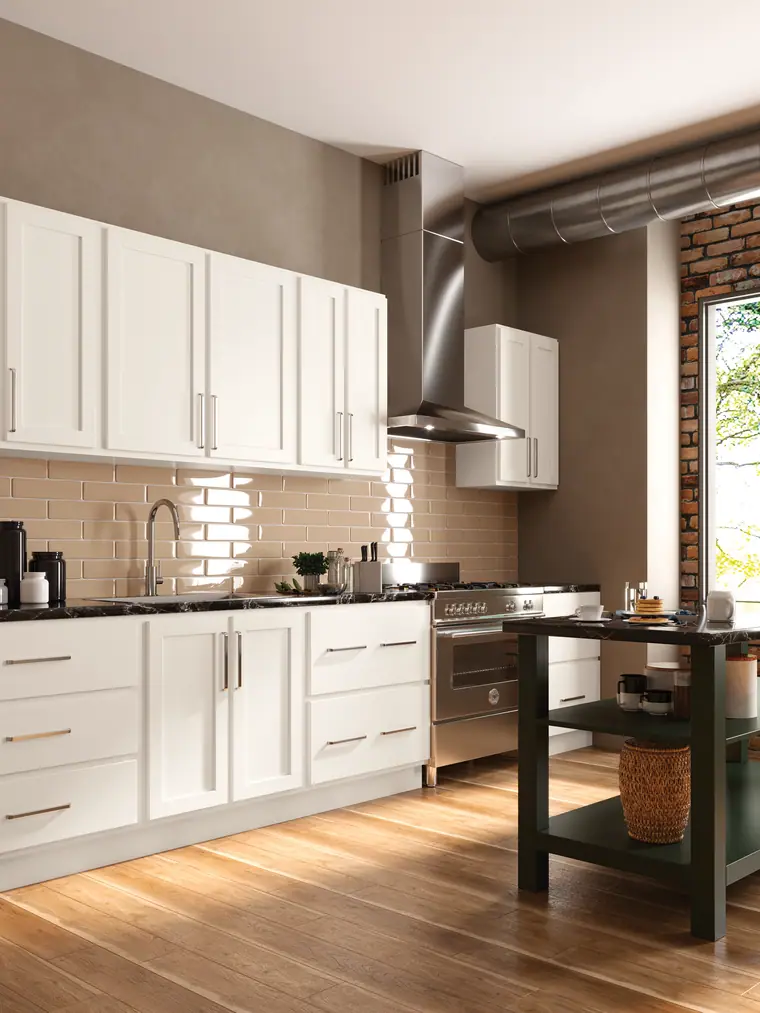 Brick loft natural kitchen
