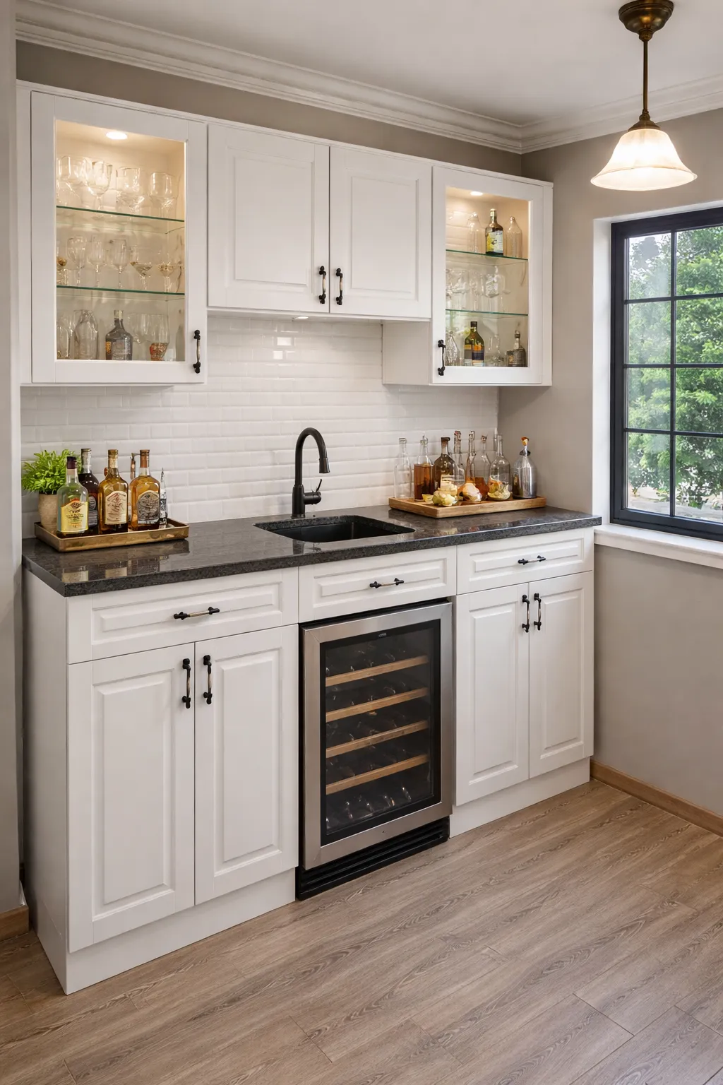 Custom wet bar cabinetry by Finemark in DuPage County IL